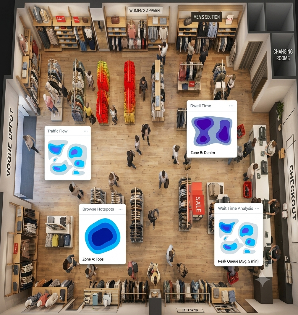 Traffic Counting: heat maps y análisis de tráfico en tienda